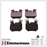ZIMMERMANN 24315.168.1 Bremsbelagsatz, Scheibenbremse