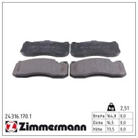 ZIMMERMANN 24316.170.1 Bremsbelagsatz, Scheibenbremse