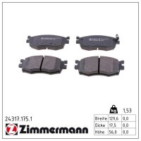ZIMMERMANN 24317.175.1 Bremsbelagsatz, Scheibenbremse