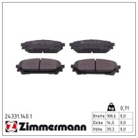 ZIMMERMANN 24331.140.1 Bremsbelagsatz, Scheibenbremse