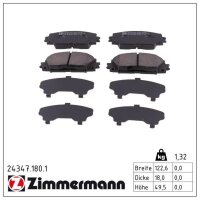 ZIMMERMANN 24347.180.1 Bremsbelagsatz, Scheibenbremse