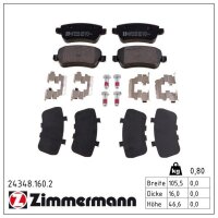 ZIMMERMANN 24348.160.2 Bremsbelagsatz, Scheibenbremse