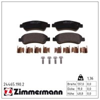 ZIMMERMANN 24465.190.2 Bremsbelagsatz, Scheibenbremse