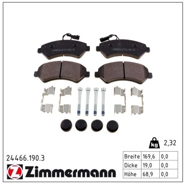 ZIMMERMANN 24466.190.3 Bremsbelagsatz, Scheibenbremse