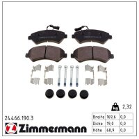 ZIMMERMANN 24466.190.3 Bremsbelagsatz, Scheibenbremse