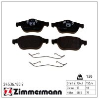ZIMMERMANN 24536.180.2 Bremsbelagsatz, Scheibenbremse