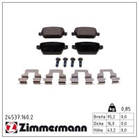 ZIMMERMANN 24537.160.2 Bremsbelagsatz, Scheibenbremse