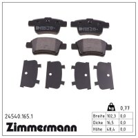ZIMMERMANN 24540.165.1 Bremsbelagsatz, Scheibenbremse