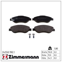 ZIMMERMANN 24550.190.1 Bremsbelagsatz, Scheibenbremse