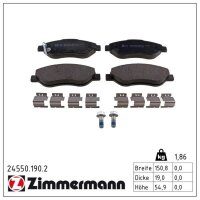 ZIMMERMANN 24550.190.2 Bremsbelagsatz, Scheibenbremse