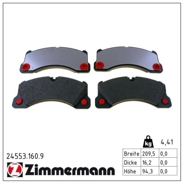 ZIMMERMANN 24553.160.9 Bremsbelagsatz, Scheibenbremse
