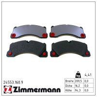 ZIMMERMANN 24553.160.9 Bremsbelagsatz, Scheibenbremse