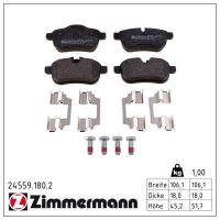 ZIMMERMANN 24559.180.2 Bremsbelagsatz, Scheibenbremse