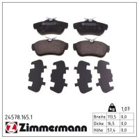 ZIMMERMANN 24578.165.1 Bremsbelagsatz, Scheibenbremse