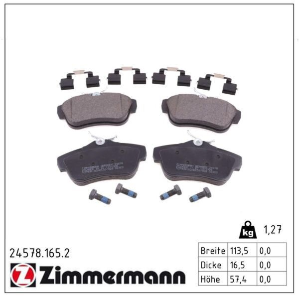 ZIMMERMANN 24578.165.2 Bremsbelagsatz, Scheibenbremse