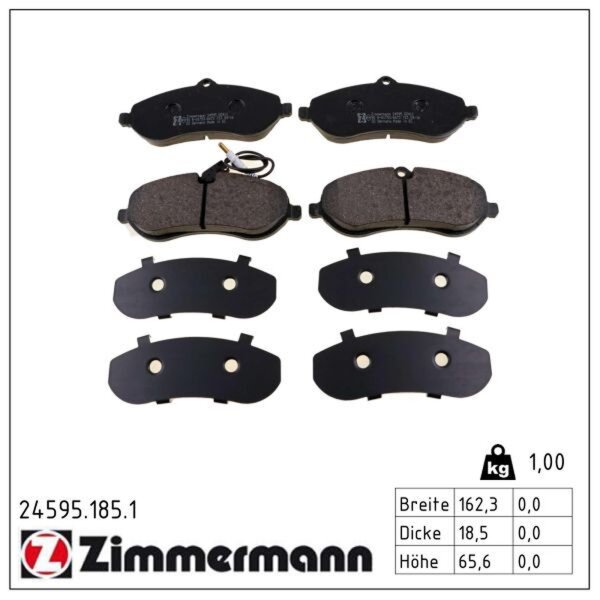 ZIMMERMANN 24595.185.1 Bremsbelagsatz, Scheibenbremse