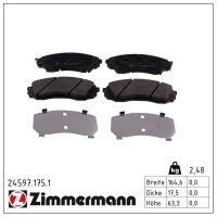 ZIMMERMANN 24597.175.1 Bremsbelagsatz, Scheibenbremse