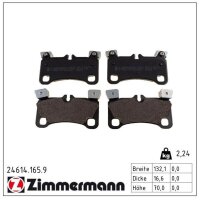 ZIMMERMANN 24614.165.9 Bremsbelagsatz, Scheibenbremse