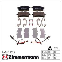 ZIMMERMANN 24643.170.2 Bremsbelagsatz, Scheibenbremse
