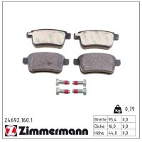 ZIMMERMANN 24692.160.1 Bremsbelagsatz, Scheibenbremse