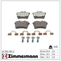 ZIMMERMANN 24765.165.2 Bremsbelagsatz, Scheibenbremse