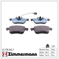 ZIMMERMANN 24778.165.1 Bremsbelagsatz, Scheibenbremse