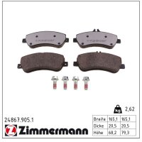 ZIMMERMANN 24867.905.1 Bremsbelagsatz, Scheibenbremse