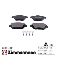 ZIMMERMANN 24883.180.1 Bremsbelagsatz, Scheibenbremse