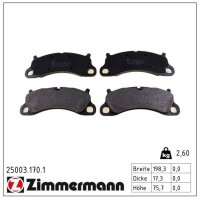 ZIMMERMANN 25003.170.1 Bremsbelagsatz, Scheibenbremse