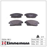ZIMMERMANN 25034.185.1 Bremsbelagsatz, Scheibenbremse