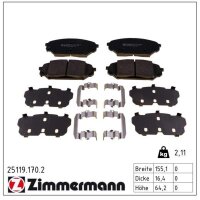 ZIMMERMANN 25119.170.2 Bremsbelagsatz, Scheibenbremse