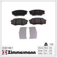 ZIMMERMANN 25187.180.1 Bremsbelagsatz, Scheibenbremse