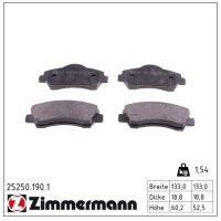 ZIMMERMANN 25250.190.1 Bremsbelagsatz, Scheibenbremse