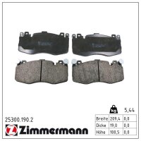 ZIMMERMANN 25300.190.2 Bremsbelagsatz, Scheibenbremse