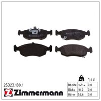 ZIMMERMANN 25323.180.1 Bremsbelagsatz, Scheibenbremse