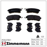 ZIMMERMANN 25340.150.1 Bremsbelagsatz, Scheibenbremse