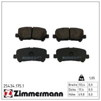 ZIMMERMANN 25434.175.1 Bremsbelagsatz, Scheibenbremse