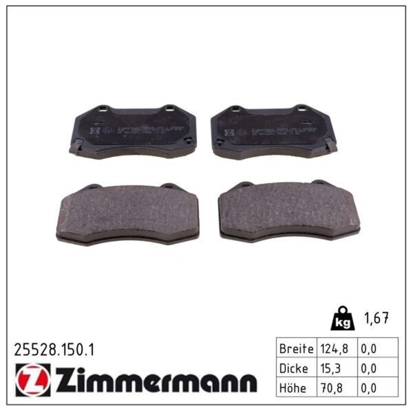 ZIMMERMANN 25528.150.1 Bremsbelagsatz, Scheibenbremse