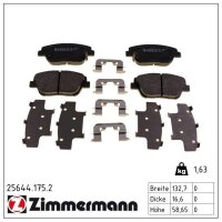 ZIMMERMANN 25644.175.2 Bremsbelagsatz, Scheibenbremse