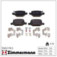 ZIMMERMANN 25652.170.2 Bremsbelagsatz, Scheibenbremse