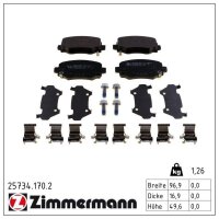 ZIMMERMANN 25734.170.2 Bremsbelagsatz, Scheibenbremse