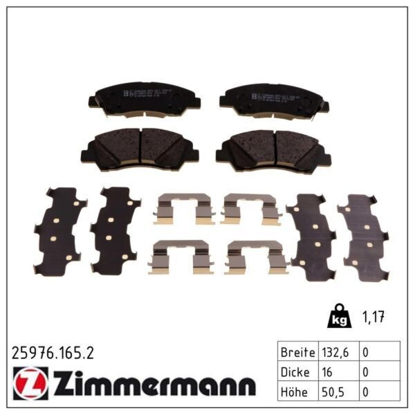 ZIMMERMANN 25976.165.2 Bremsbelagsatz, Scheibenbremse