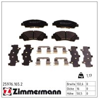 ZIMMERMANN 25976.165.2 Bremsbelagsatz, Scheibenbremse