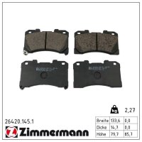 ZIMMERMANN 26420.145.1 Bremsbelagsatz, Scheibenbremse