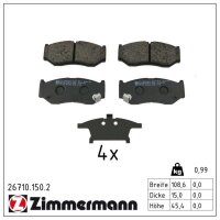 ZIMMERMANN 26710.150.2 Bremsbelagsatz, Scheibenbremse