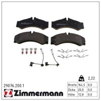 ZIMMERMANN 29076.200.1 Bremsbelagsatz, Scheibenbremse