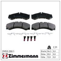 ZIMMERMANN 29153.200.1 Bremsbelagsatz, Scheibenbremse