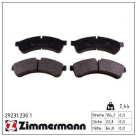 ZIMMERMANN 29231.230.1 Bremsbelagsatz, Scheibenbremse