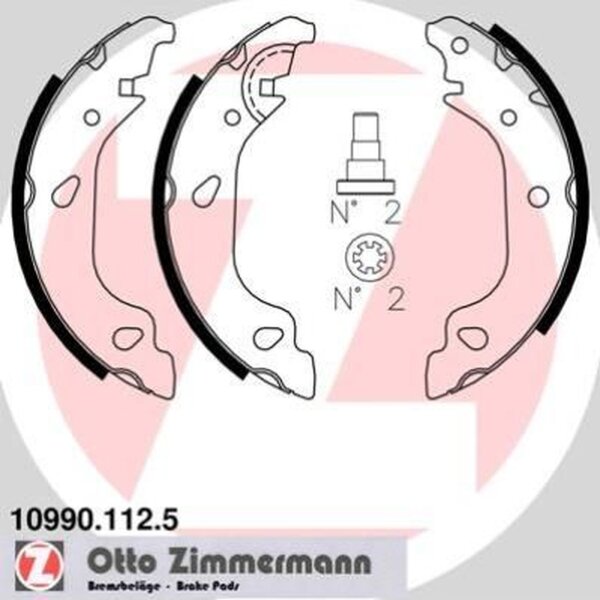 ZIMMERMANN 10990.112.5 Bremsbackensatz