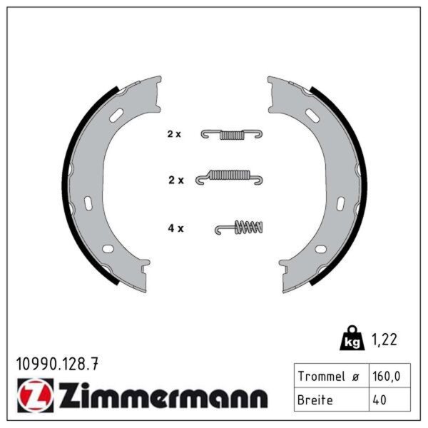 ZIMMERMANN 10990.128.7 Bremsbackensatz, Feststellbremse